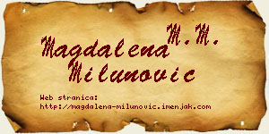 Magdalena Milunović vizit kartica